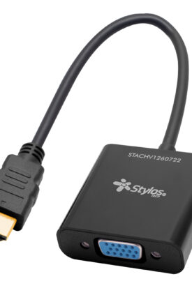 Adaptador VGA hembra a HDMI  macho con Caja Negro